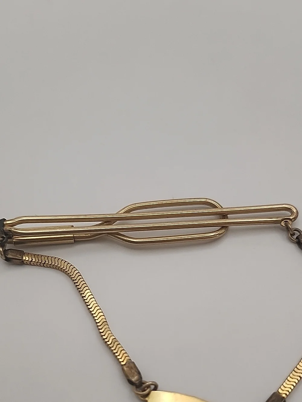 Vintage Men's Tie Clip Gold Tone Initals FMS
